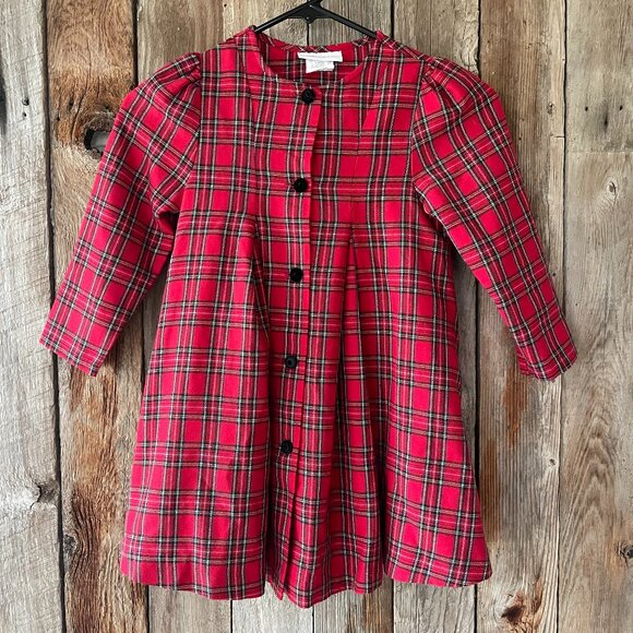 Bonnie Jean Jacket‎ Dress Girls Size 4 Plaid Long Sleeves - Picture 1 of 6